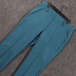 J.Lindeberg Pants Mens 33x32 Teal Blue‎ Micro Twill Golf Regular Fit Ankle Zip